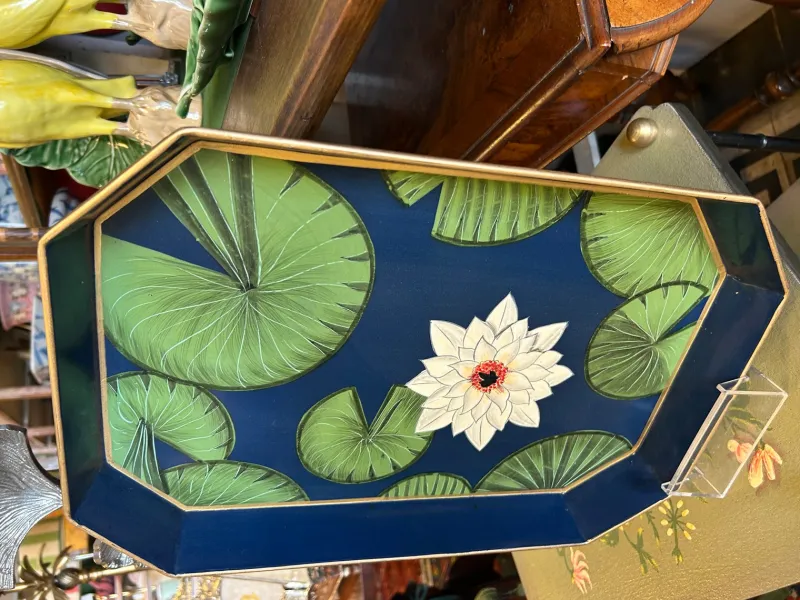Pamono Rectangular Tray in Lacquered Metal by Les Ottomans