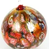 Pamono Red and Gold Leaf Christmas Ball from Made Murano Glass> Decorative Objects