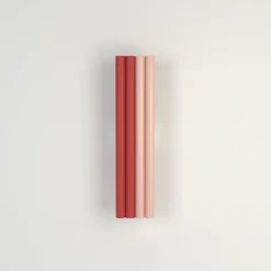 Pamono Red and Pink Parallel Tubes Wall Light by Atelier Areti> Wall Lights & Sconces