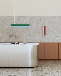 Pamono Red and Pink Parallel Tubes Wall Light by Atelier Areti><noscript><img width=