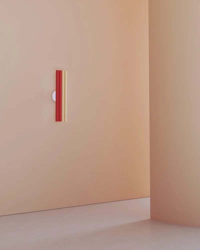 Pamono Red and Pink Parallel Tubes Wall Light by Atelier Areti> Wall Lights & Sconces