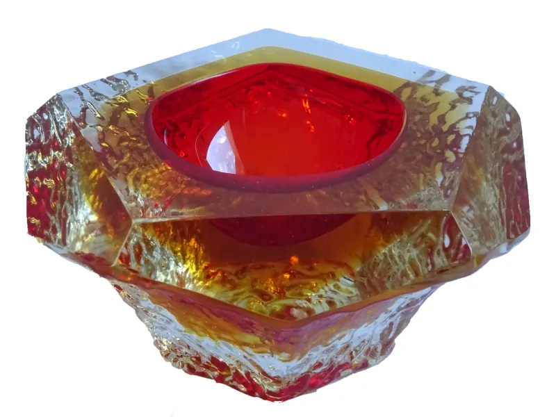 Pamono Red Bowl from Mandruzzato, 1960s