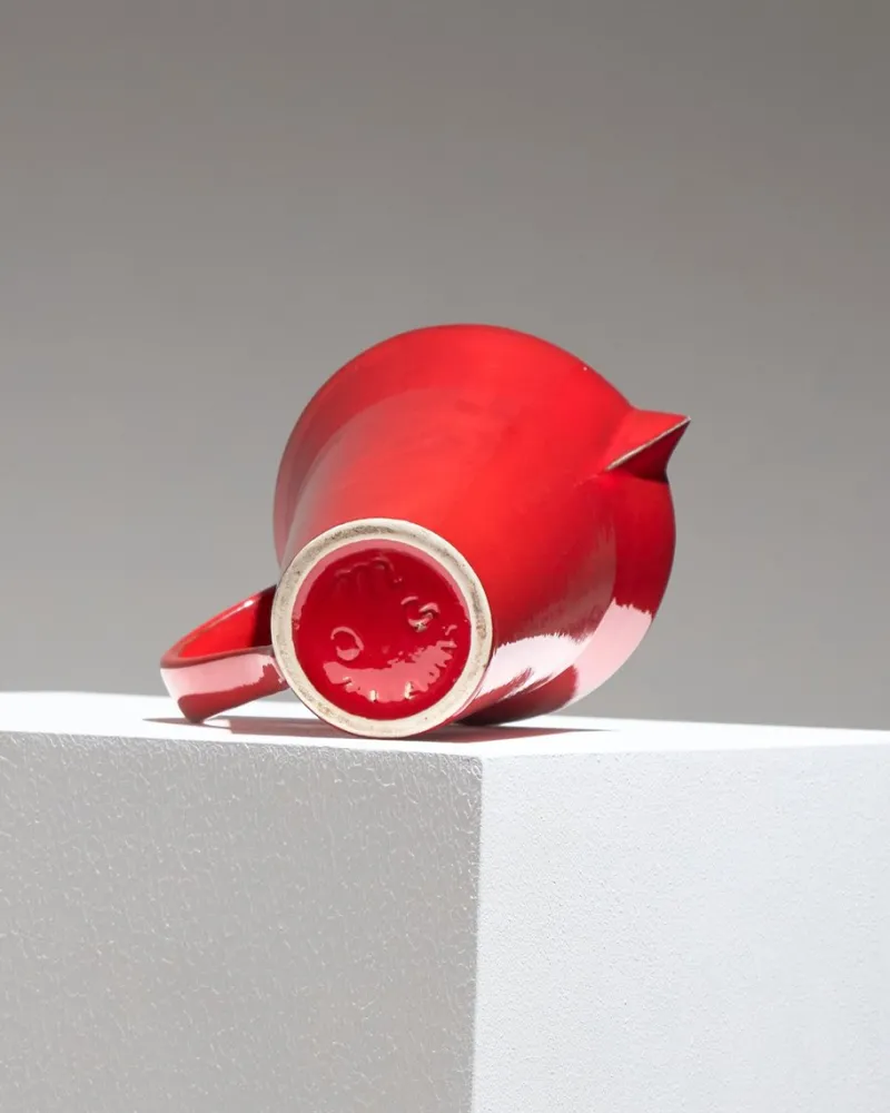 Pamono Red Ceramic Pitcher by Olivier Gagnère for Vallauris, 1990s> Bottles, Carafes & Jugs