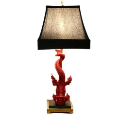 Pamono Red Dragon Lamp by Isander Borges> Table Lamps