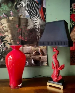 Pamono Red Dragon Lamp by Isander Borges><noscript><img width=