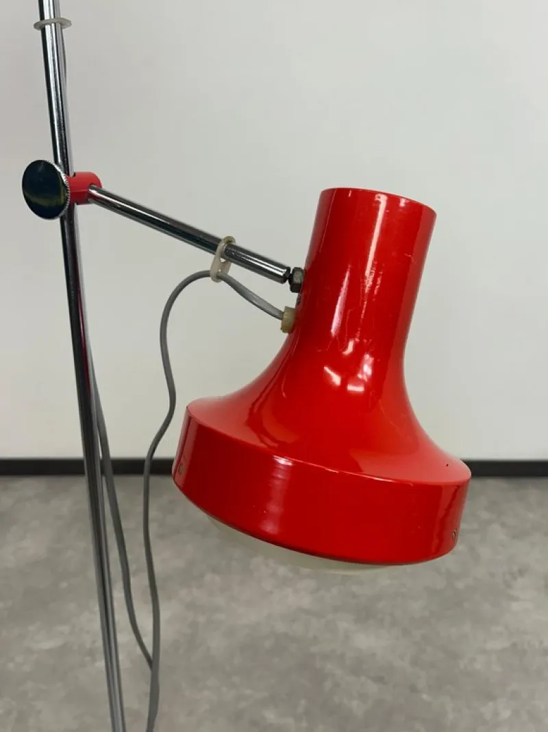 Pamono Red Floor Lamp by Josef Hurka for Napako, 1970s> Floor Lamps