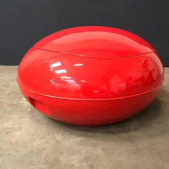 Pamono Red Garden Egg Chair by Peter Ghyczy for Ghyczy Design, 1960s><noscript><img width=