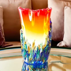 New Pamono Red Handcrafted Murano Glass Vase from YourMurano