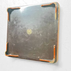 New Pamono Red Lacquered Tray with Embossed Decoration, Japan, 1930s