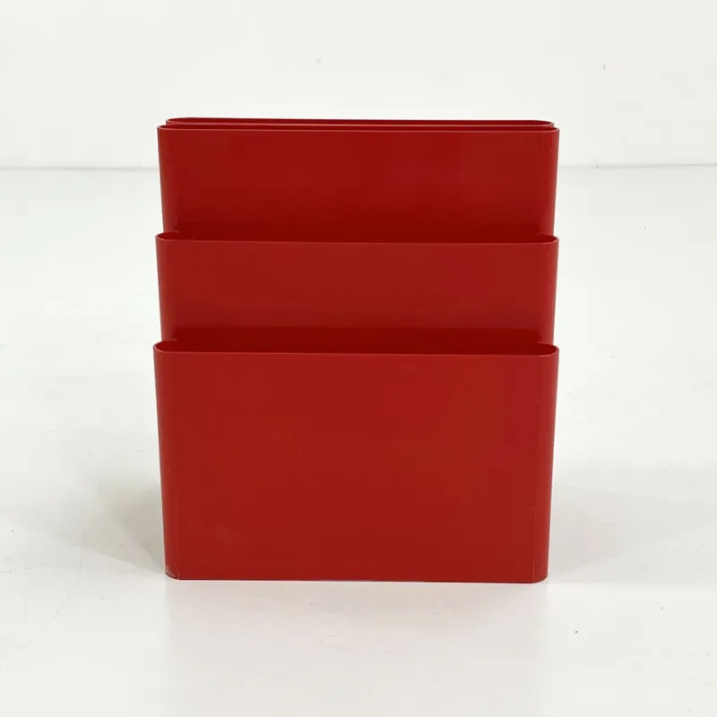 Pamono Red Magazine Rack by Giotto Stoppino for Kartell, 1970s> Magazine Racks