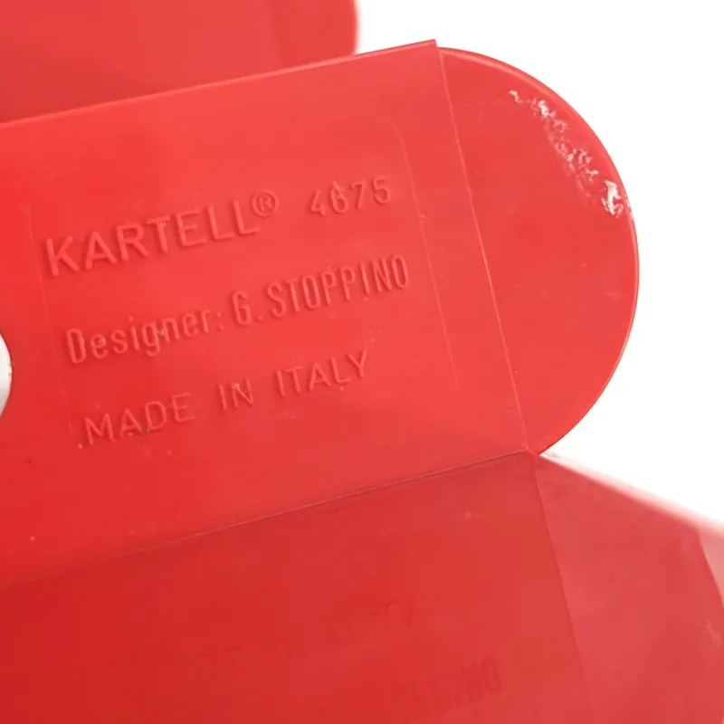 Pamono Red Magazine Rack by Giotto Stoppino for Kartell, 1970s> Magazine Racks