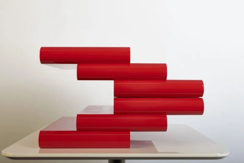 Pamono Red Magazine Rack by Giotto Stoppino for Kartell, 1970s> Magazine Racks