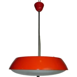 Discount Pamono Red Model 1117 Hanging Lamp attributed to Josef Hurka for Napako, 1960s
