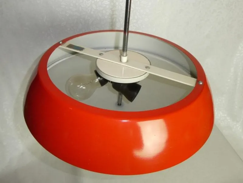 Discount Pamono Red Model 1117 Hanging Lamp attributed to Josef Hurka for Napako, 1960s