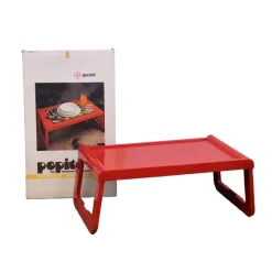 New Pamono Red Pepito Tray Table by Luigi Massoni for Guzzini, 1960s