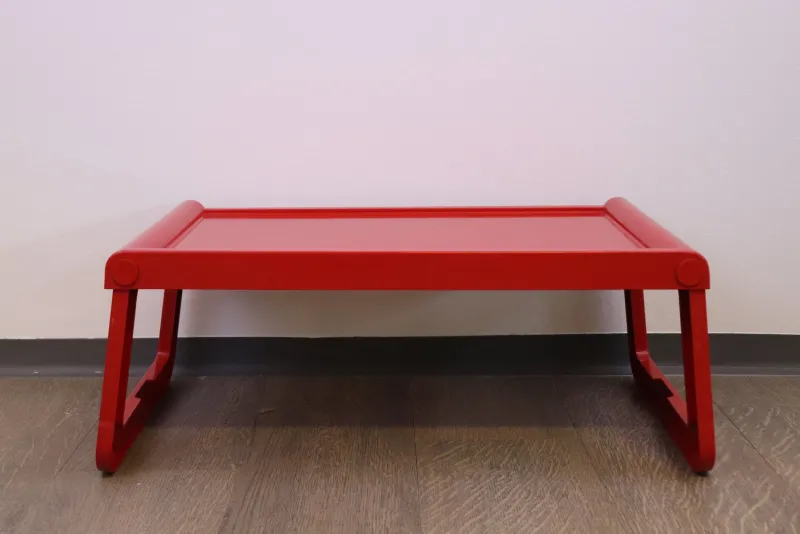 New Pamono Red Pepito Tray Table by Luigi Massoni for Guzzini, 1960s