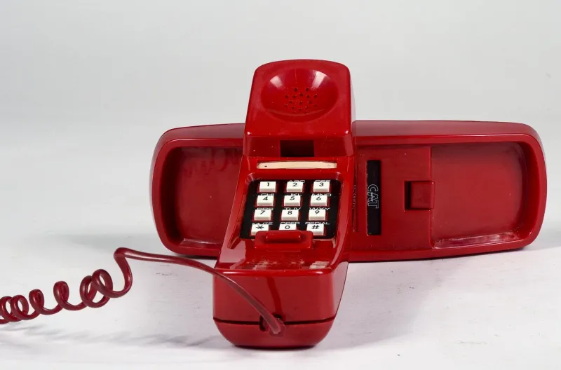 Hot Pamono Red Plastic Telephone from CAT, Italy, 1980s
