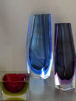 Pamono Red Submerged Murano Glass Bowl, 1960s> Bowls