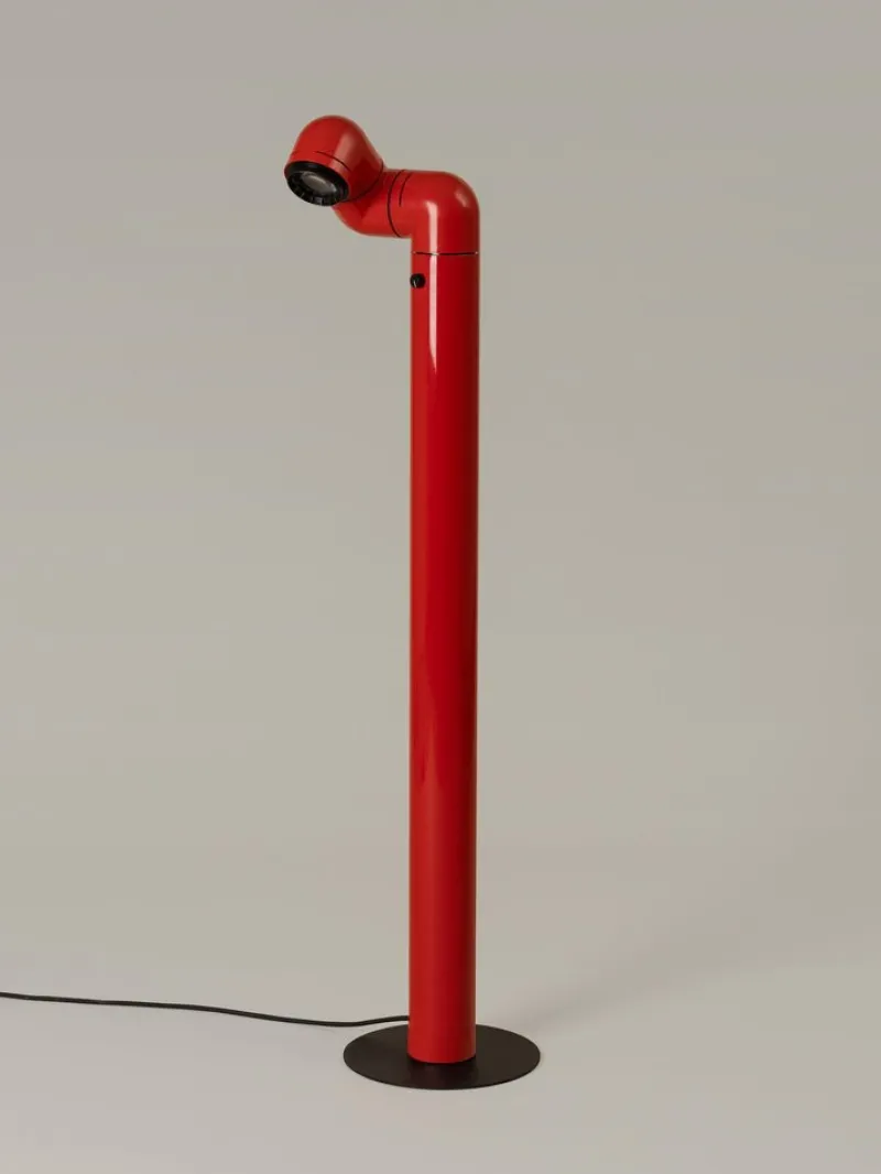 Pamono Red Tatu Floor Lamp by André Ricard> Floor Lamps