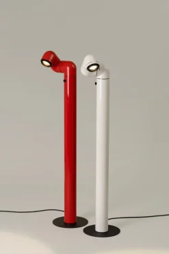 Pamono Red Tatu Floor Lamp by André Ricard><noscript><img width=