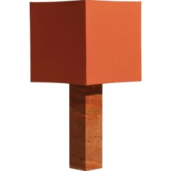 Pamono Red Travertine Large Roma 1 Square Table Lamp by Nassi> Table Lamps