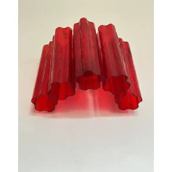 Outlet Pamono Red Tronchi Murano Style Glass Wall Sconces by Simoeng, Set of 2