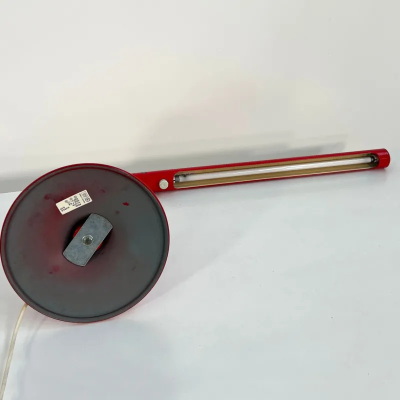 Pamono Red Tube Table Lamp by Anders Pehrson for Ateljé Lyktan, 1970s> Table Lamps