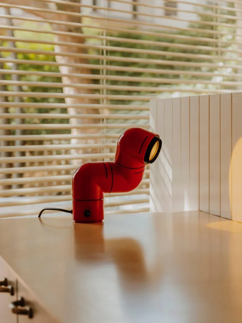 Online Pamono Red Wall Lamp by André Ricard