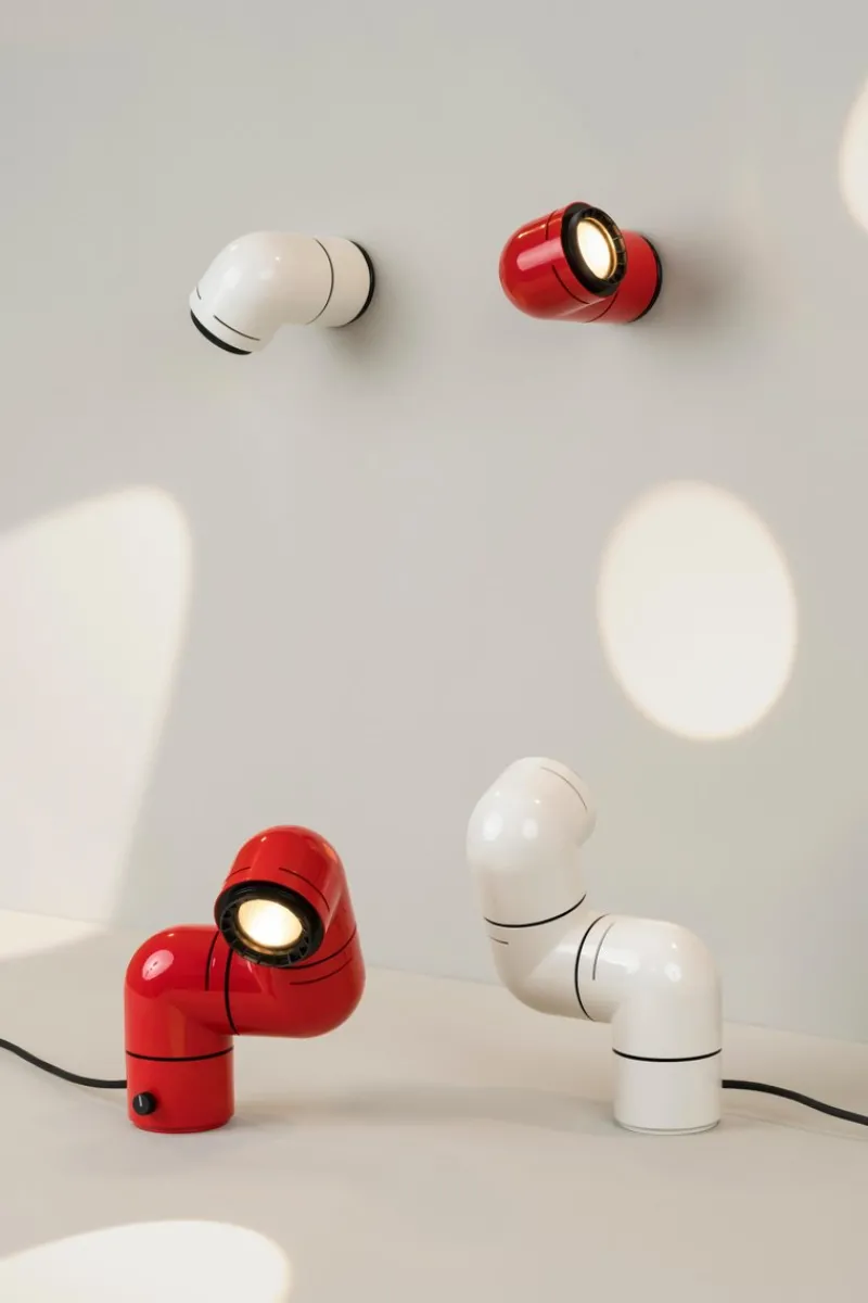 Online Pamono Red Wall Lamp by André Ricard