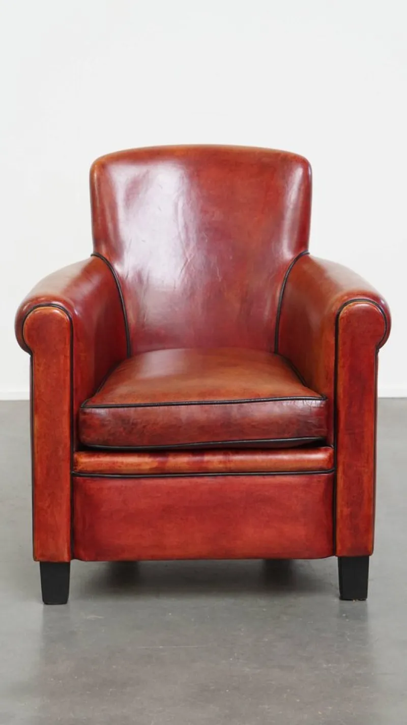 Online Pamono Reddish Brown Sheepskin Armchair