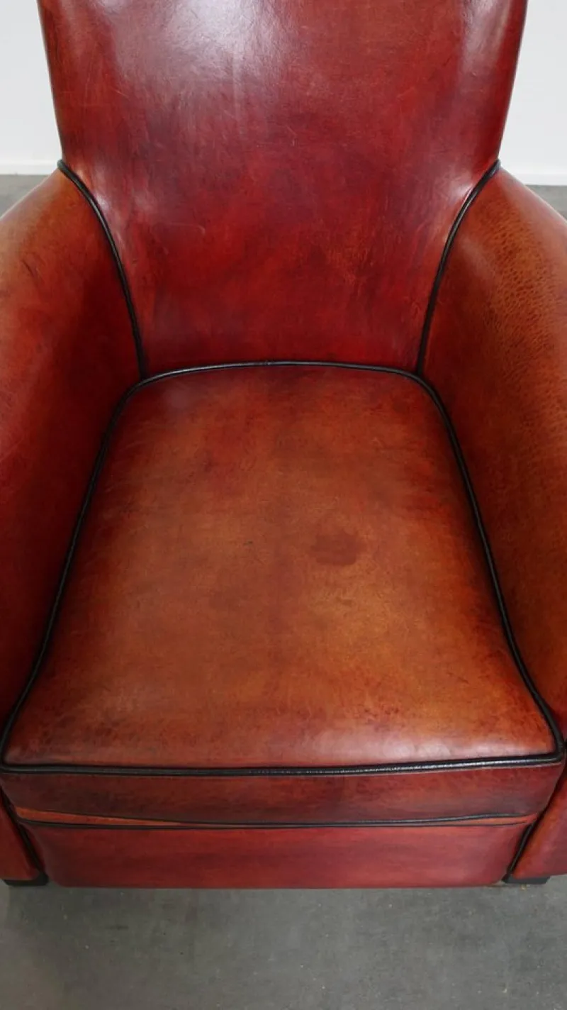 Online Pamono Reddish Brown Sheepskin Armchair