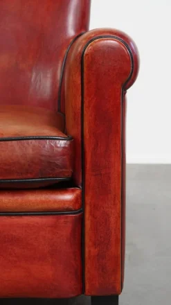 Online Pamono Reddish Brown Sheepskin Armchair