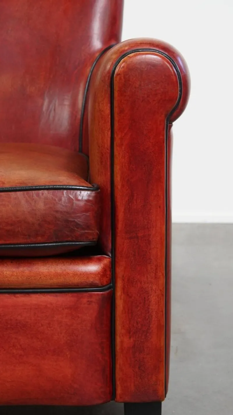 Online Pamono Reddish Brown Sheepskin Armchair