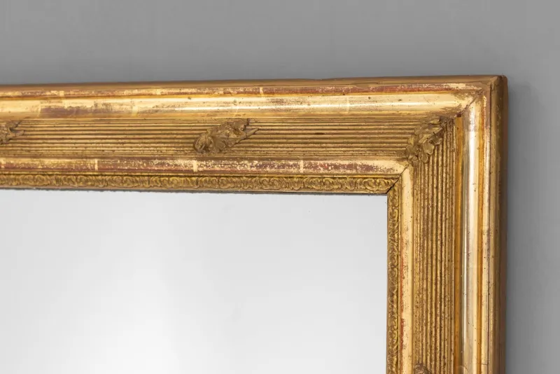 Pamono Reeded Overmantel Mirror, 1860s> Mirrors