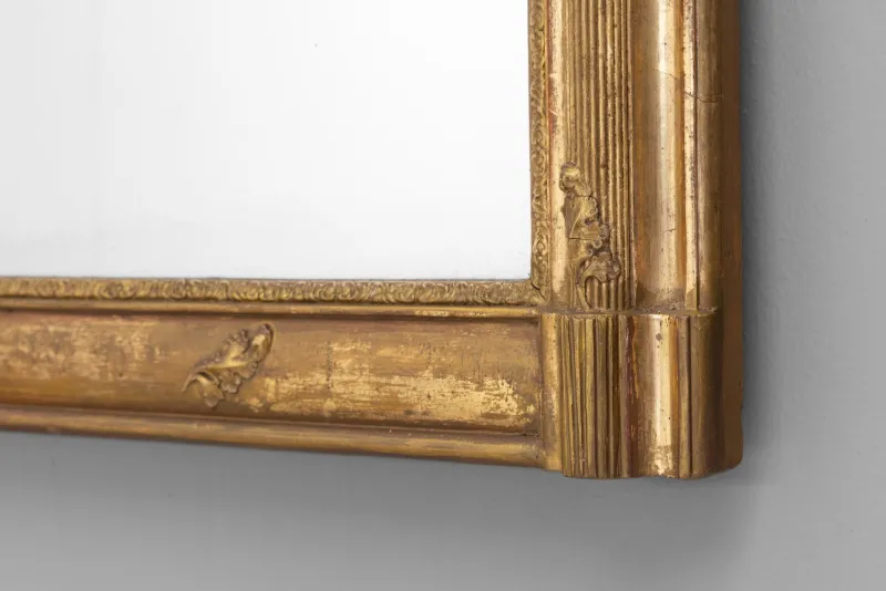 Pamono Reeded Overmantel Mirror, 1860s> Mirrors