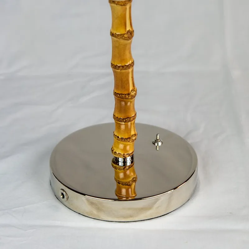 Discount Pamono Refilling Table Lamp in Steel and Bamboo by Isander Borges