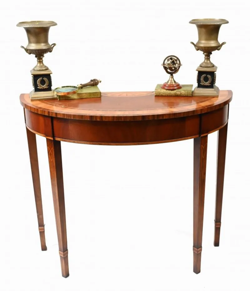Online Pamono Regency Demi Lune Console Table in Maohogany