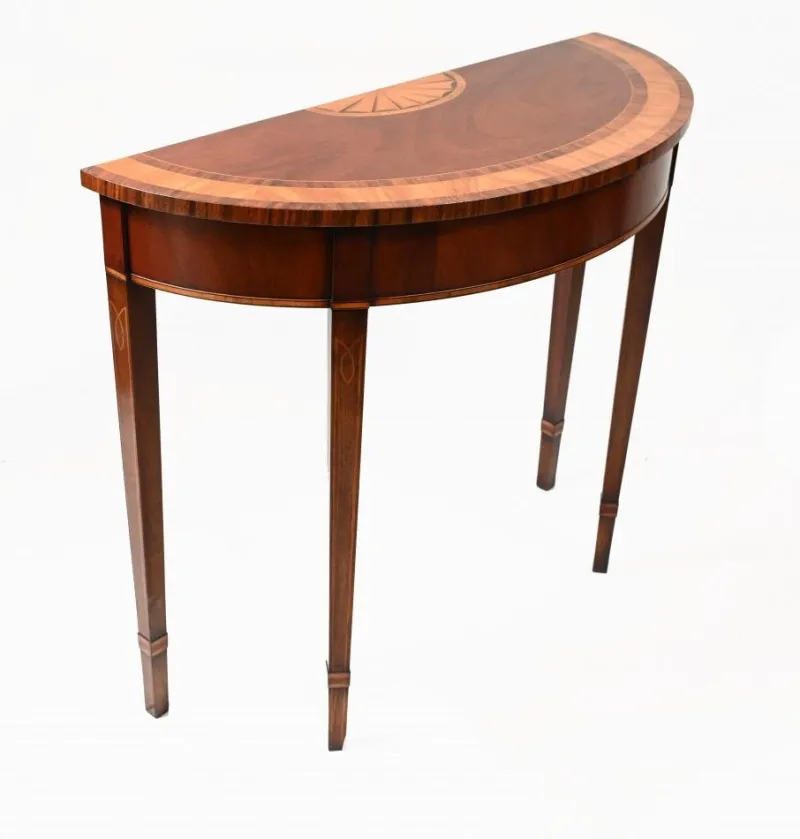 Online Pamono Regency Demi Lune Console Table in Maohogany