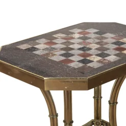 Pamono Regency Marble and Gilt Brass Chess Occasional Table, 1820s
