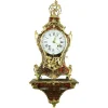 Pamono Regency or Louis XV Boulle Cartel Clock on Console by Gribelin, Paris, Early 18th Century, Set of 2> Clocks
