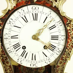 Pamono Regency or Louis XV Boulle Cartel Clock on Console by Gribelin, Paris, Early 18th Century, Set of 2><noscript><img width=