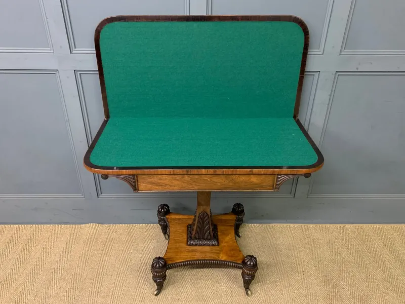 Pamono Regency Rosewood Card Table, 1815> Game Tables
