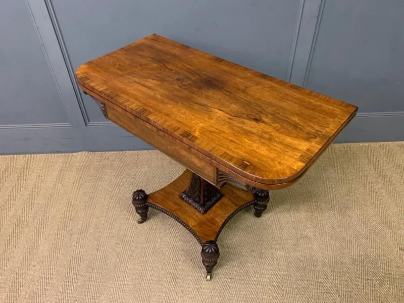 Pamono Regency Rosewood Card Table, 1815> Game Tables
