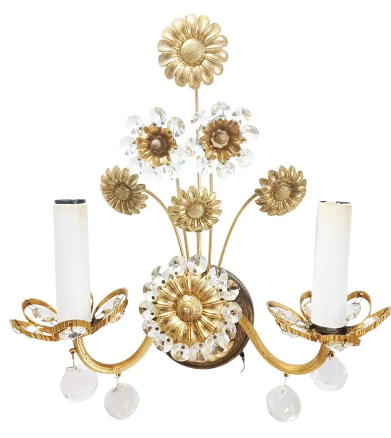 Pamono Regency Sconces by Ernst Palme for Palwa, 1950s, Set of 2> Wall Lights & Sconces