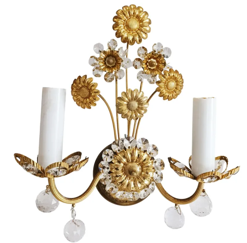 Pamono Regency Sconces by Ernst Palme for Palwa, 1950s, Set of 2> Wall Lights & Sconces