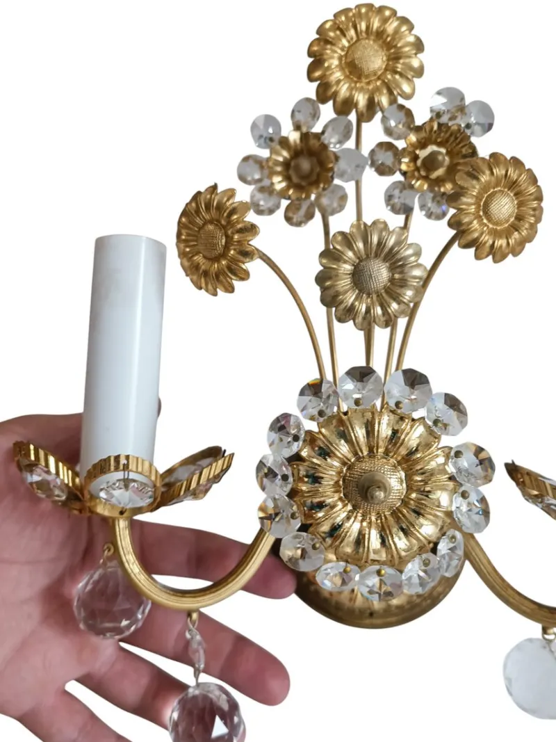 Pamono Regency Sconces by Ernst Palme for Palwa, 1950s, Set of 2> Wall Lights & Sconces