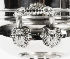 Outlet Pamono Regency Wine Coolers in Old Sheffield Plate with Hise Crest, 19th Century, Set of 2