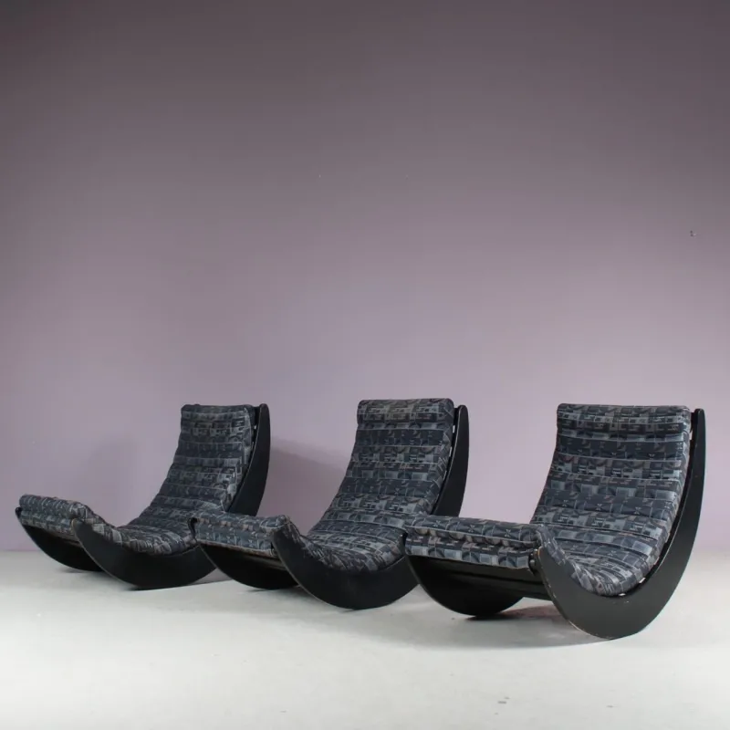 Pamono Relaxer II Rocking Chairs by Verner Panton for Rosenthal, Germany, 1970s> Rocking Chairs