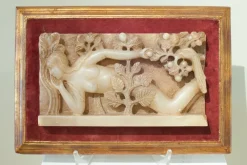 Best Pamono Relief of Eve, Early 1900s, Carved Alabaster