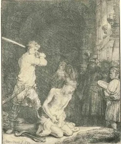 Pamono Rembrandt van Rijn, The Beheading of St. John the Baptist, Etching, 1640> Old Masters